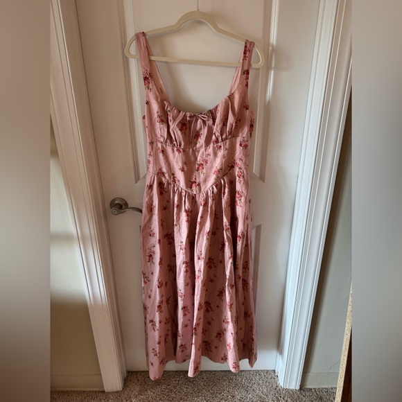 Reformation Balia Linen Dress in Tea Time Size 10 - Picture 4 of 9